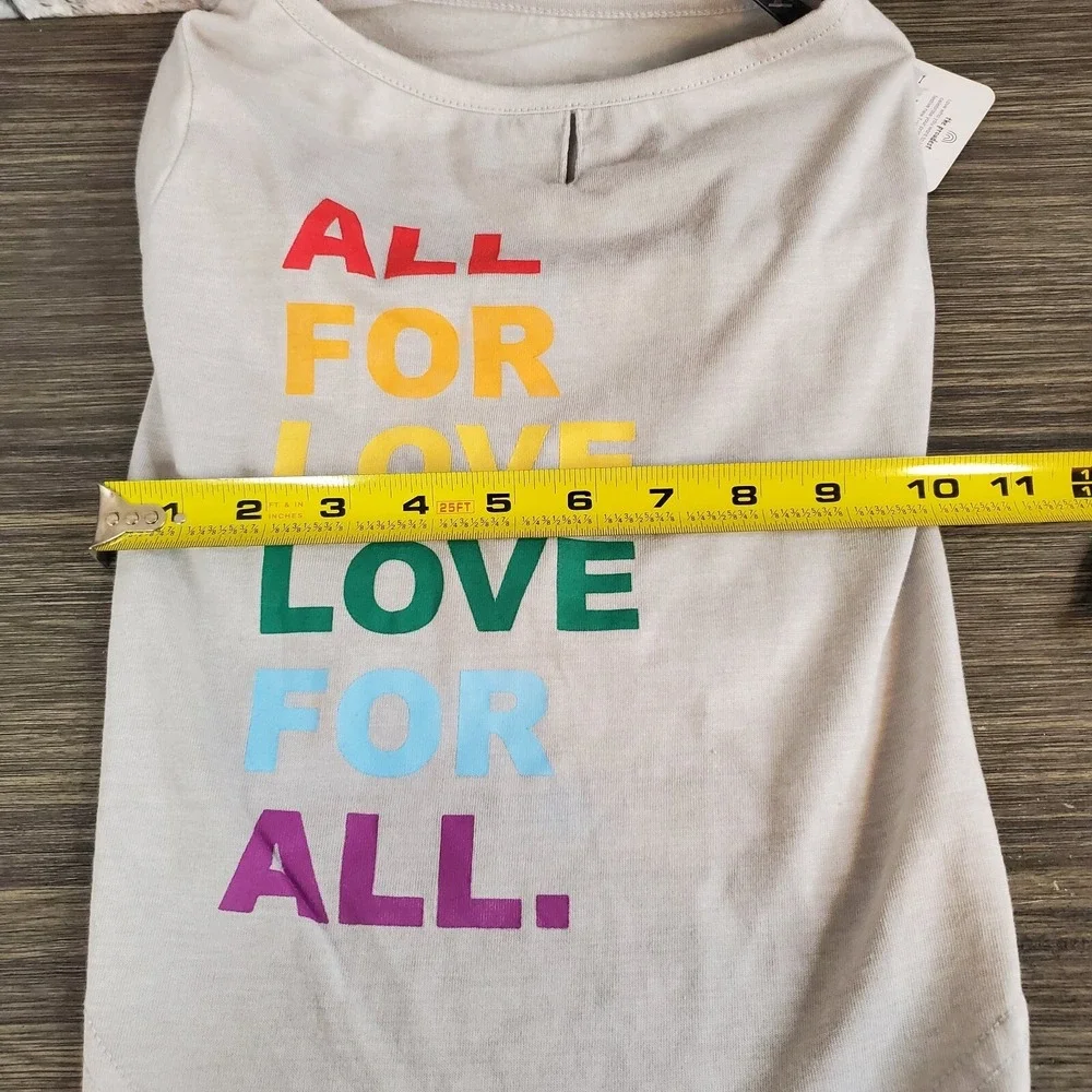 Youly Pride Collection All For Love Dog T-Shirt  Pet‎ size L (New)